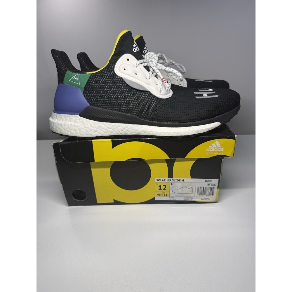 Pharrell x adidas Solar Hu Glide 'Black' Size 12 – Very Good Condition
